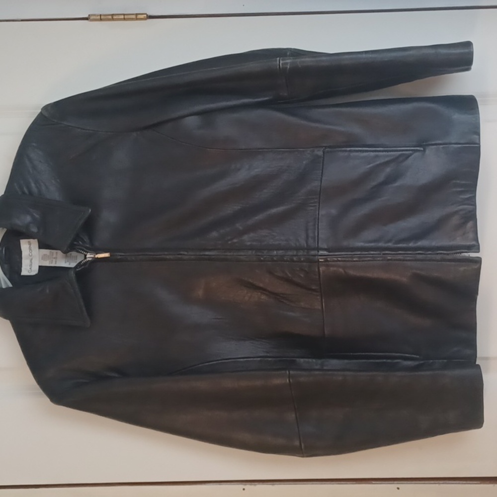 Vintage casual correr leather women jacket
